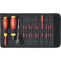 Wiha Juego de destornilladores dinamométricos TorqueVario®-S electric 0,8-5,0 Nm en surtido, de 14 unid., con limitación del par de apriete de ajuste variable, incl. bolsa plegable (40674)
