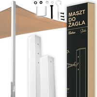 Poteau de jardin pour voile d'ombrage - blanc