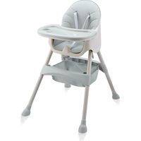 Chaise haute bébé 2 en 1 – Pieds en métal – Siège en polypropylène – Tablette amovible – Norme de sécurité EN 14988:2017 – Baby Vivo