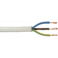 Schlauchleitung H05VV-F 3 x 1,0 - 25 Meter, weiß Kabel & Leitungen