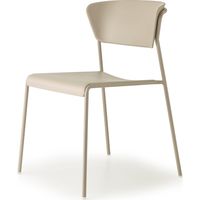 Chaise de salle à manger, Lot deux chaises outdoor indoor Lisa Beige en Plastique, Scab design