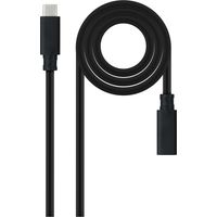 CABLE USB-C 3.2 Gen2x2 20Gbp 100W/5A, 4k/60Hz, USB-C/M-H 1 M NEGRO NANOCABLE