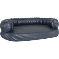 Cama para perros sofá cesta cómodo ergonómico espuma oscura 88 x 65 cm Piel sintética Azul 020043148