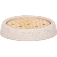 Porte-Savon En Grès Et Frêne Ø10.5x2cm Andrea House