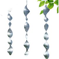 Lot de 3 girouettes anti-oiseaux - Disques 3D en acier inoxydable hautement réfléchissants pour terrasse, jardin, fenêtre et verger - 9 disques avec crochets pivotants à 360°