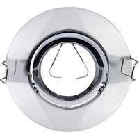 Douille circulaire encastrable réglable GU10 IP20 chromée Ø10,3 x 4 cm SECOM