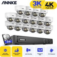 ANNKE 16 Channel PoE Security System NVR Surveillance Kit System H.265+ Support IP67 Weatherproof CCTV Camera Kit,16 × Cameras - 4TB HDD