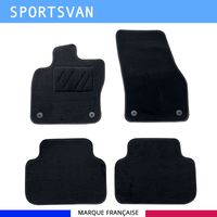 Tapis de sol voiture - Sur mesure pour Volkswagen GOLF SPORTSVAN dès 05/2014 - Antidérapant - Clips et Scratch - 4 pièces