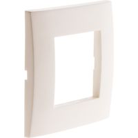 Plaque de finition simple blanche – Fixation à vis ou griffes fournies – Installation rapide et sécurisée – Certification NF – Simplea