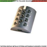 Tastiera Digitale Esterna Antivandalo Retroilluminata BE.PLAY Necessita Della Centralina BE-REC 10 Tasti Numerici Collegamento All'elaboratore con 2 Fili Struttura Metallo Protetta IP54 Aggiuntiva