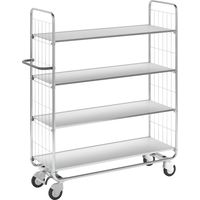 Kongamek, Chariot à tablettes galvanisé, 4 plateaux, L x l x h
