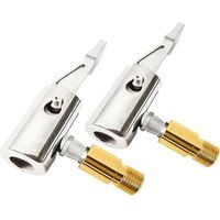 Pair Lot de 2 pompes à air de voiture avec pince pour pneu, adaptateur de buse filetée, connecteur de levier de valve de pneu, buse de gonflage de pneu portable,pour gonfleur de pneu de voiture