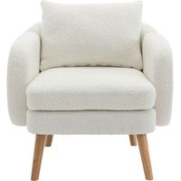 Canapé Modern simple fauteuil Teddy velours blanc 71,00 x 72,00 x 71,00 cm ZIPSOFA