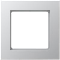 Jung Rahmen 1fach, A CREATION, Duroplast lackiert, aluminium, senkrechte und waagerechte Montage AC 581 AL