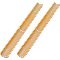 2pièces Fontaine Bambou Décorative pour Aquarium Et Jardin Cascade Réutilisable Bambou Naturel Fontaine Eau Extérieure Et Intérieure pour Bassin Et Bac Poisson