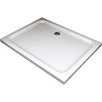 NALA-Duschwanne Rechteckig Vertieft in ABS H 5cm mit Inkludierter Ablaufgarnitur 80x100