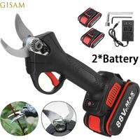 Gisam – Sécateur électrique 21V avec 2 batteries 2.0Ah – Max coupe 42mm – Moteur Brushless – Pour bois dur et teck