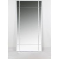 Miroir mural blanc élégant en verre et fer