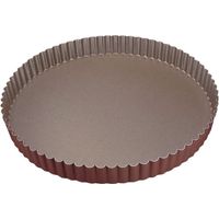 Moule à tarte avec fond fixe en métal anti-adhérent 20 cm -