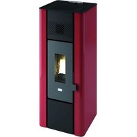 Punto Fuoco 9801650 Minni Stufa a Pellet 6.3 kW Volume Riscaldabile 50-120 m³ Classe A+ Telecomando colore Rosso