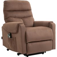 Fauteuil inclinable électrique avec assistance au relevage, fauteuil de massage avec fonction inclinable et chauffante, fauteuil relaxant avec télécommande et poche latérale, revêtement en polyester
