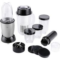 GOURMETmaxx Mr. Magic Blender Smoothie Maker con confezione di accessori XXL Frullatore da 18 pezzi Frullatore con coperchi a tenuta stagna Food Processor per frullati, smoothie, ecc.