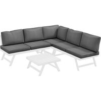 Gartenmöbel Set Balkonmöbel Set Ecksofa Doppelsofa Couchtisch Gartenlounge Set mit Sitzkissen Grau 4-tlg