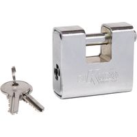 LUCCHETTO ANTISCASSO CORAZZATO SK ILSA - SK90 OTTONE ACCIAIO CROMATO CHIAVI 2 MM 91 KA2- 6 pezzi