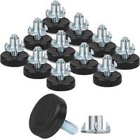 Lot de 12 pieds de nivellement universels pour meubles avec écrous en T, grande capacité de charge, pieds de nivellement réglables pour armoires, chaises et tables