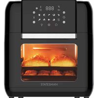 Statesman SKAF05015BK Digital Air Fryer 5 Litre, 1500W, 90 Minute Timer, 360 Hot Air Circulation, 8 Pre Set Cooking Programes, Digital Touch Control Panel