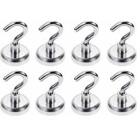 Magnetic Hooks, 32mm Magnets with Hooks, Super Strong Neodymium Magnets
