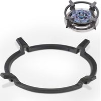 Support de Poêle à Wok en Fonte Support de Wok Universel Adaptateur Wok Gaz pour Poêle en Fonte Antidérapant Noir, pour Brûleurs,Plaques à Gaz,Cuisinières