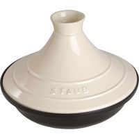 Tajine Staub 28 cm Nero e Crema in Ghisa Smaltata