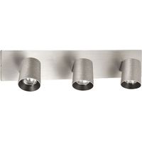 Spot Modo Modern À 3 Lumières En Aluminium Moulé, Finition Brossée, Douille Gu10, 35W Max, Idéal Pour Un Éclairage Intérieur Élégant Et Moderne.