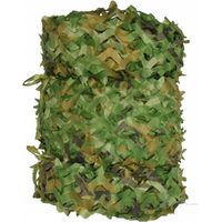 3x8m, Voile d'ombrage rectangulaire en maille de camouflage verte, design camouflage
