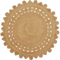 vidaXL Tapis de surface Naturel Ø 240 cm Jute