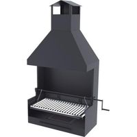 Fm Calefaccion – Barbecue argentin en acier au carbone 4mm – Grille inox 738mm – Grille suspendue réglable par manivelle – Poids 56kg
