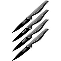 Ensemble de 4 Couteaux de cuisine cranté Nirosta Black Edition