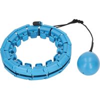 Cerceau lesté intelligent à 24 nœuds détachables pour le massage abdominal et le remodelage corporel (bleu).