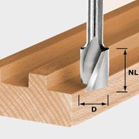 Fraise hélicoïdale avec queue de 8 mm FESTOOL HS Spi S8 D18/25 - 490950