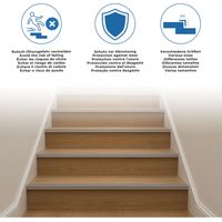 PROVISTON Treppenkante Aluminium eloxiert Goldfarbig Breite 40 mm Höhe 30 mm Länge 1000 mm Gebohrt Treppenkantenprofil Treppenwinkel Winkelprofil Kombiwinkel 1 Stück