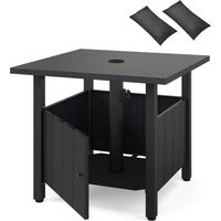 Tavolino esterno foro ombrellone 48 cm base 2 sacchetti sabbia Tavolino giardino Nero
