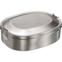 Umweltfreundliche Vesperdose „Break“ mattierter Edelstahl Lunchbox Wiederverwendbare Lösung für ihr Pausenbrot Groß 18 x 14 x 5,5 cm