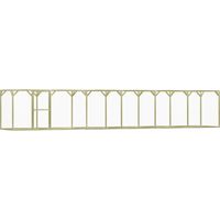 Vidaxl – Poulailler en pin imprégné 1,5x9x1,5 m – Enclos pour poules et petits animaux – Résistant aux intempéries – Grille en acier galvanisé