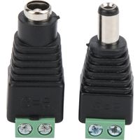 5,5 x 2,5 mm DC-Stecker (männlich/weiblich) für Überwachungskameras – Netzteil