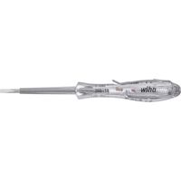 Wiha Voltage tester SoftFinish® single-pole, 110-250 volts Slotted transparent, with push-on clip 3.0 mm (34745)