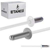 Aluminium offene Nieten 3,2x8mm RAL9010