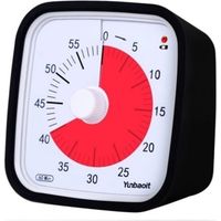 Minuteur visuel de 60 minutes – Minuteur scolaire noir pour les salles de classe des enfants