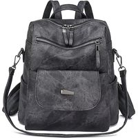 Sac à dos en cuir PU pour femme, sac à main tendance et polyvalent, sac bandoulière pour femme, sac à dos de voyage noir
