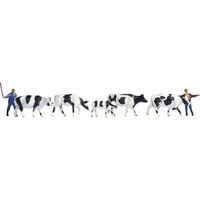 7 figurines berger avec vaches H0 NOCH 15724